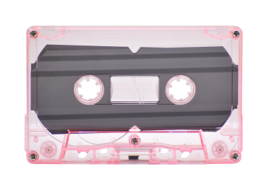 Transparent Pink Cassette Shell Tab Out